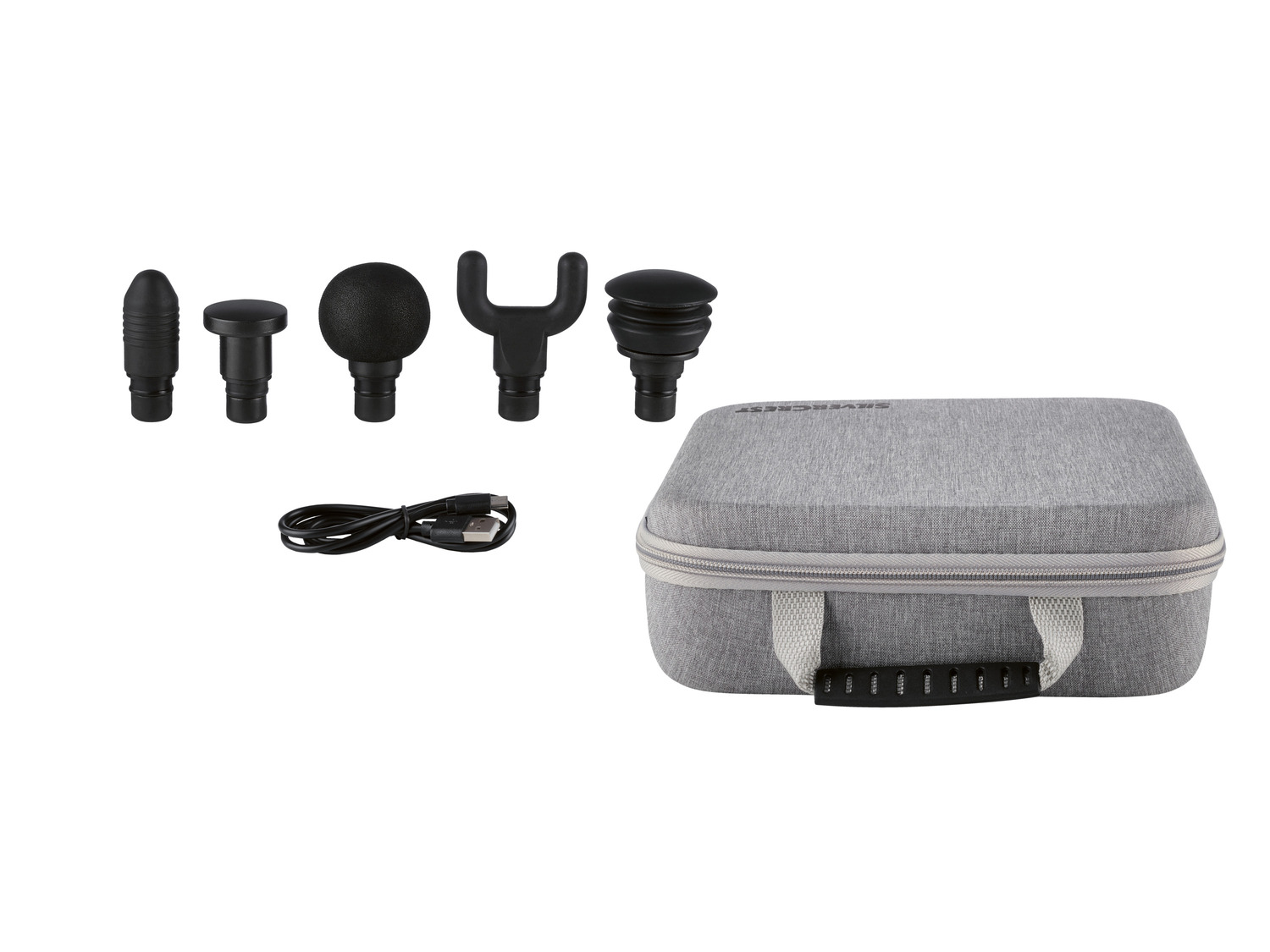 SilverCrest SSMGB C2 carry case, massage heads and USB-C cable